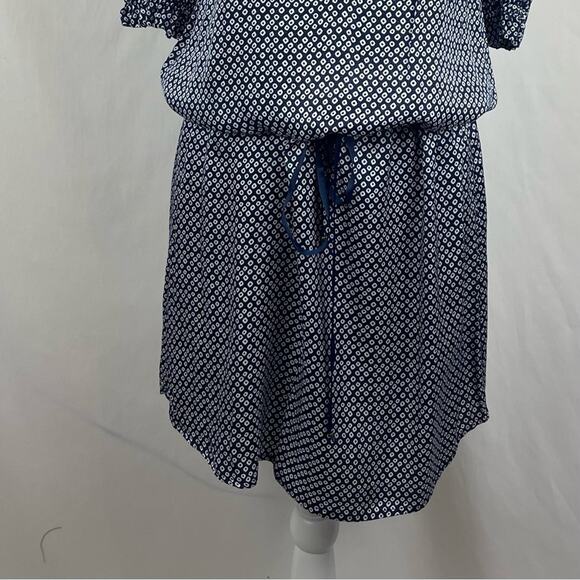 Sundays Blue White Polka Dot Blouson Relaxed Feminine Casual Dress NWOT Size 0 - Picture 4 of 12